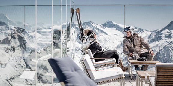 Ausblick - ice Q Gourmetrestaurant auf 3.048 m - Sölden