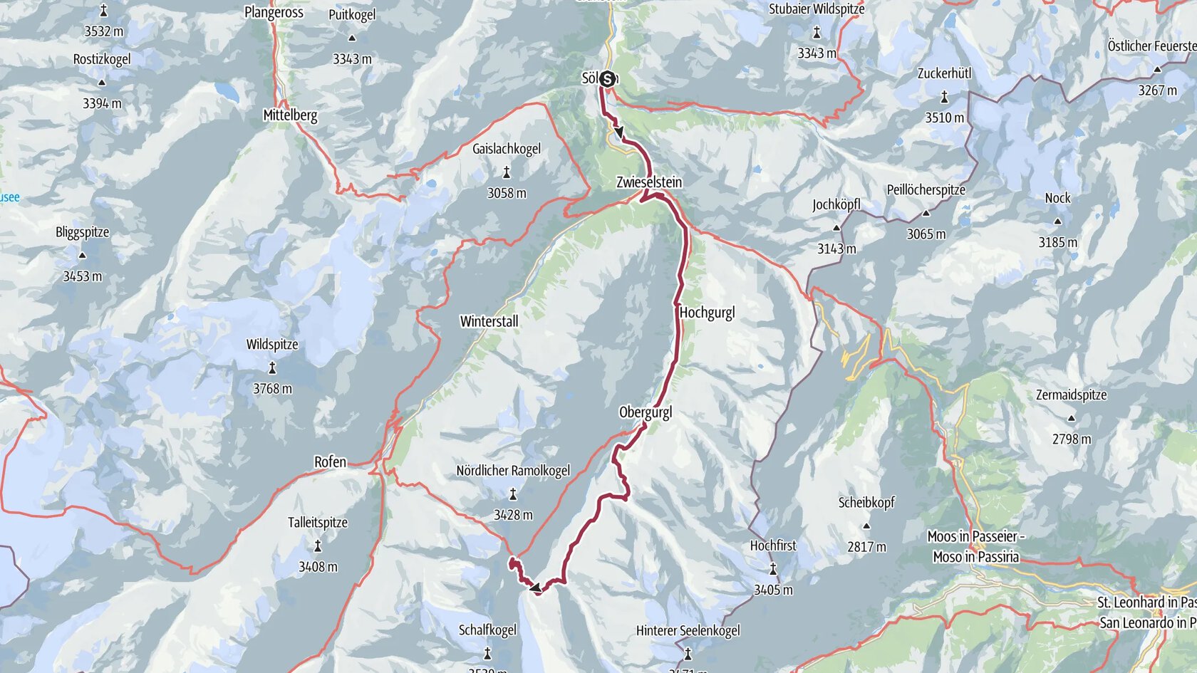 Bike & Hike Tour: Sölden - Gurgl - Langtalereck Hütte - Ramolhaus