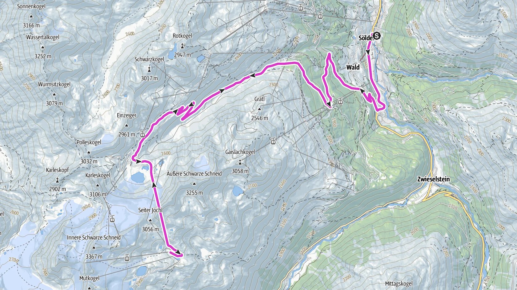 Rennradtour - Sölden - Tiefenbachgletscher