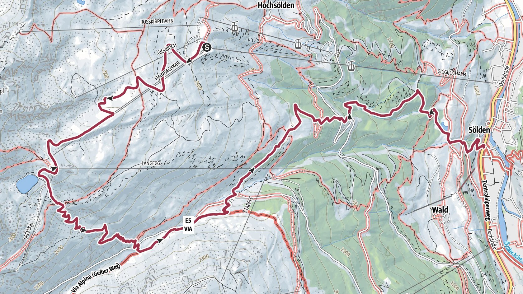 Seilbahnwanderung: Rotkogelhütte - Rettenbachalm - Sölden