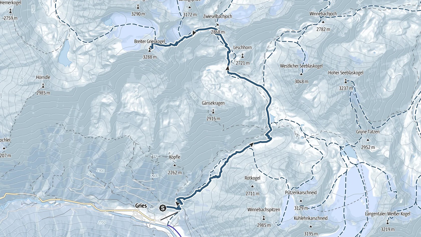 Breiter Grieskogel - Längenfeld/Gries