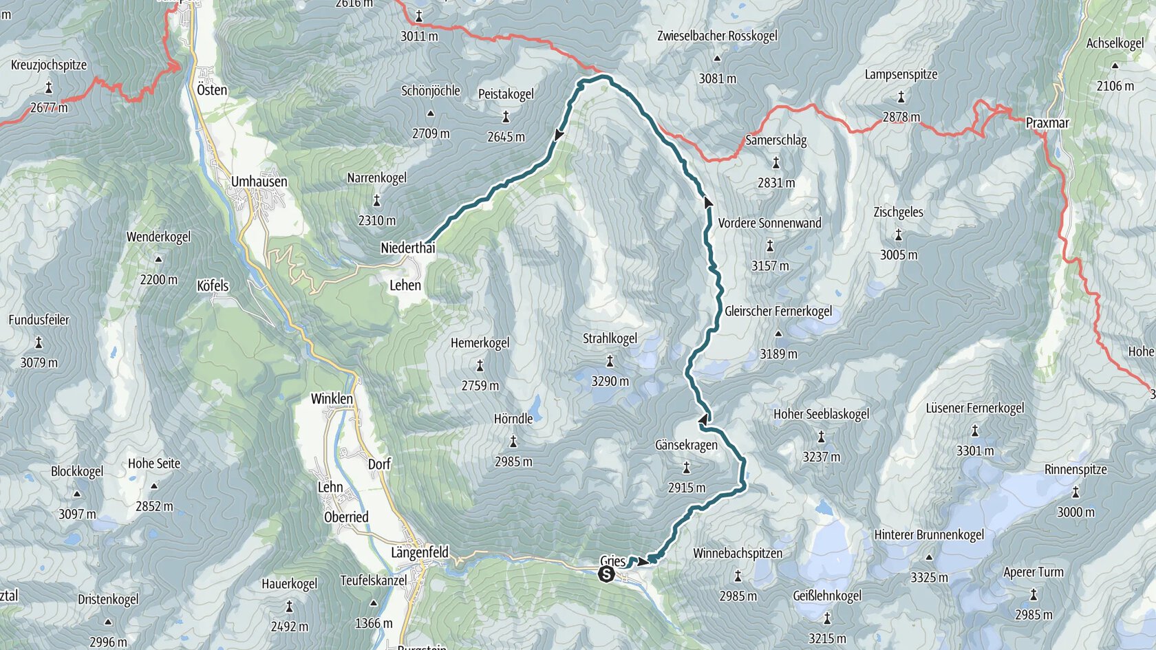 Panorama Marsch - Längenfeld/Gries