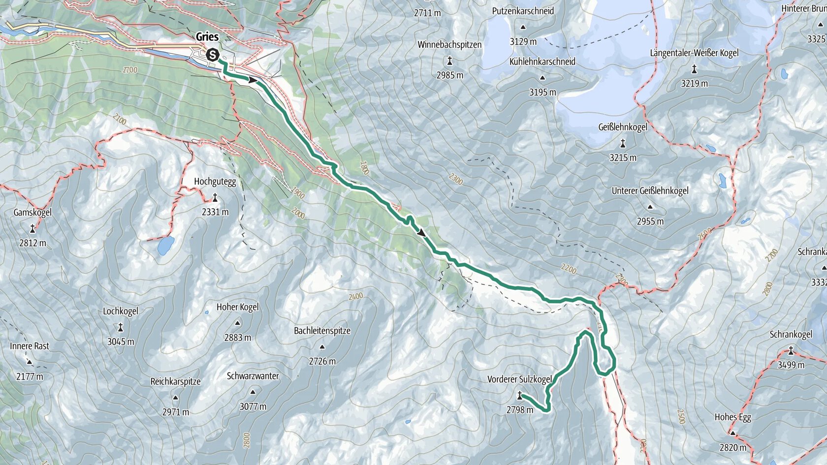 Vorderer Sulzkogel 2796m - Längenfeld/Gries