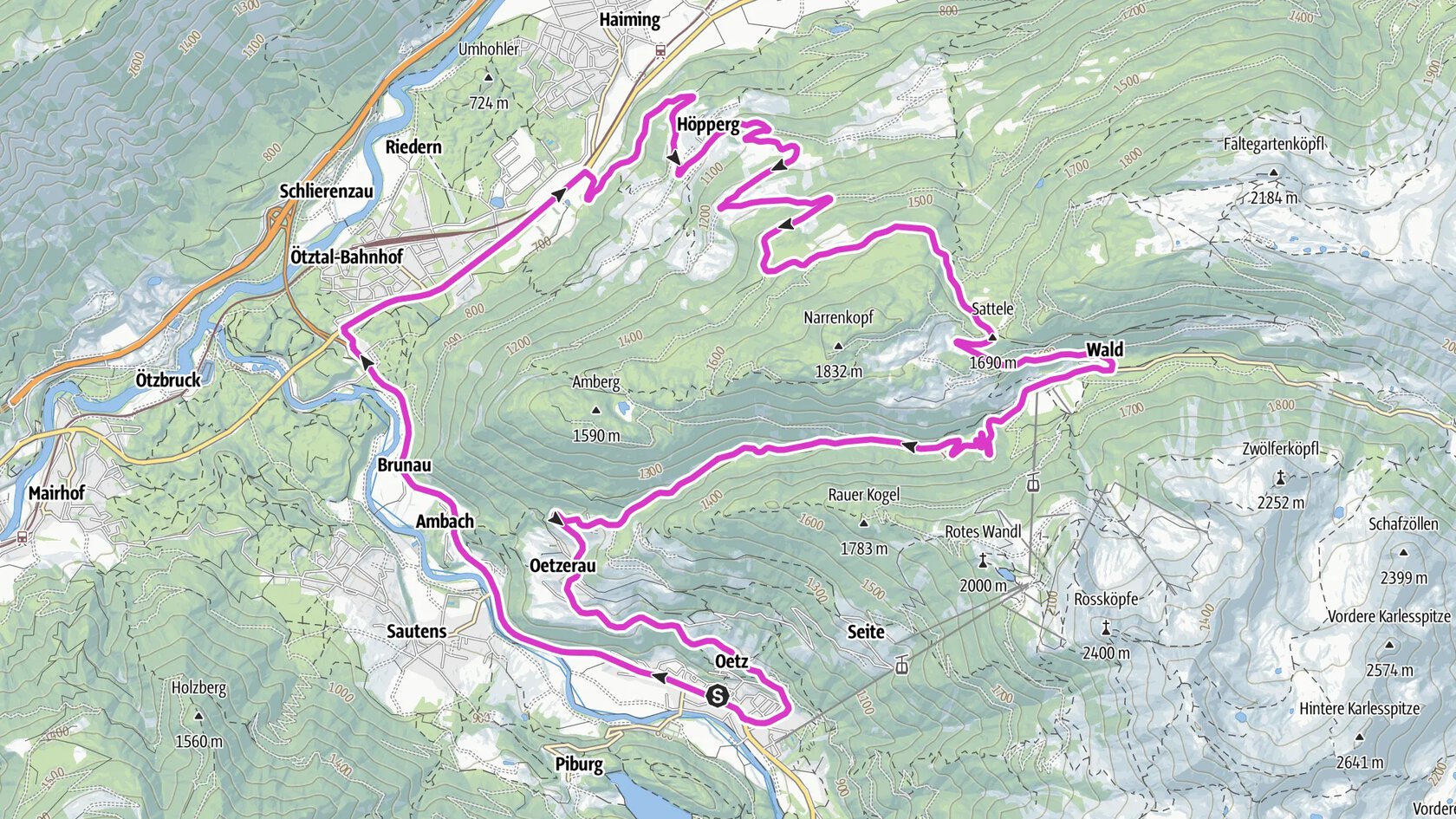 Rennradtour - Oetz - Haimingerberg Runde
