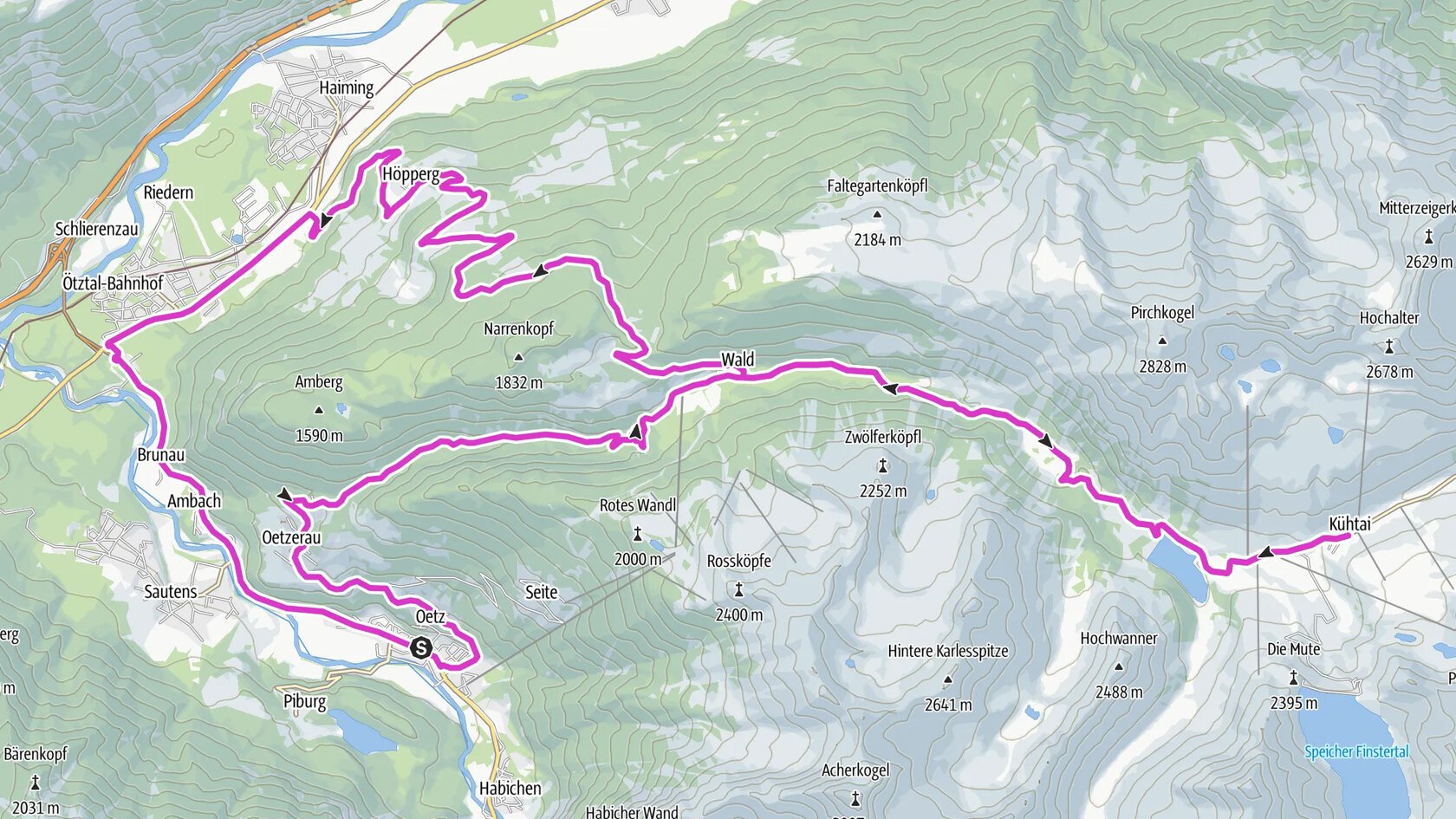 Rennradtour - Oetz - Kühtai - Sattele Runde