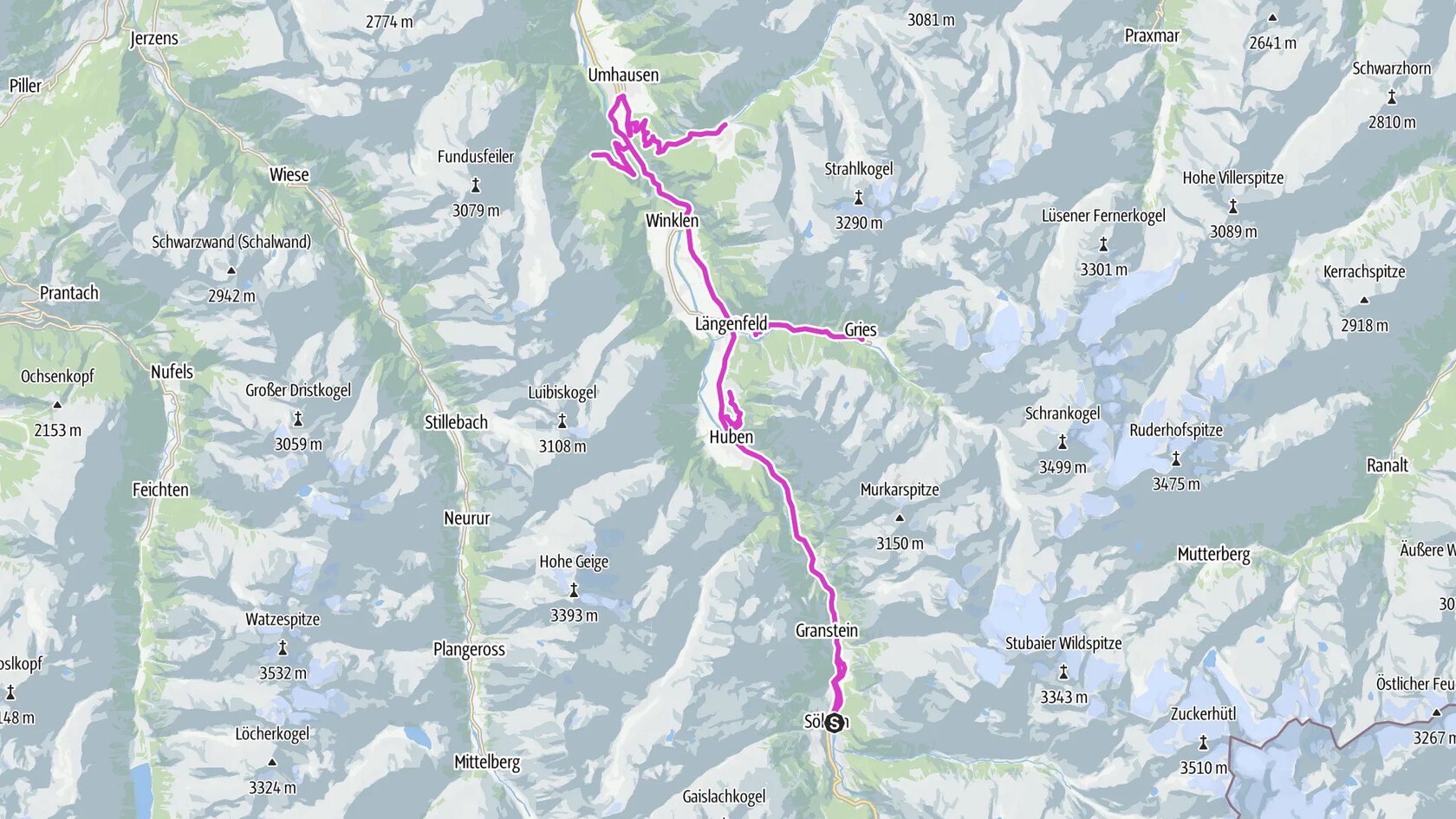 Rennradtour kleiner Ötztaler - die 4 Bergdörfer Tour