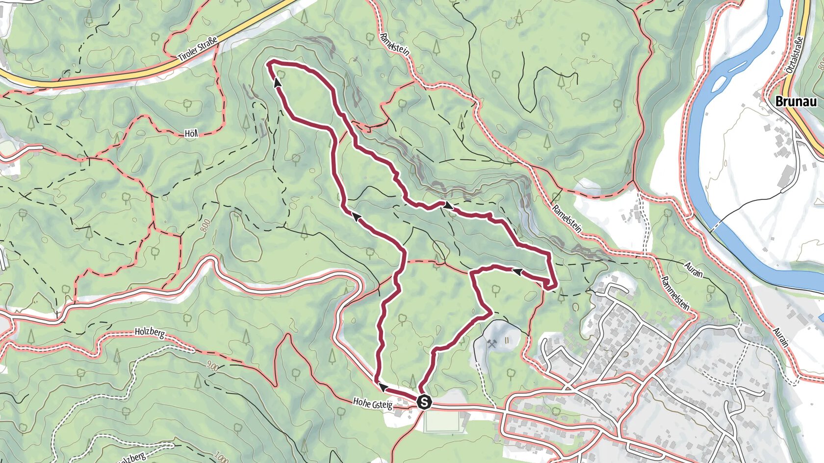 Sautner Forchet - roter Weg