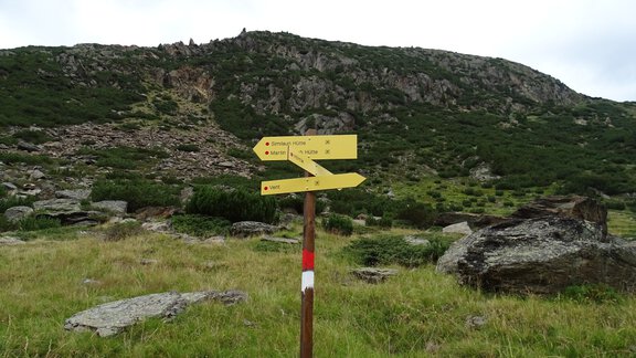 Am Ende des Wege - Wegweiser zur Martin Busch Hütte und Vent - Bianca Klotz