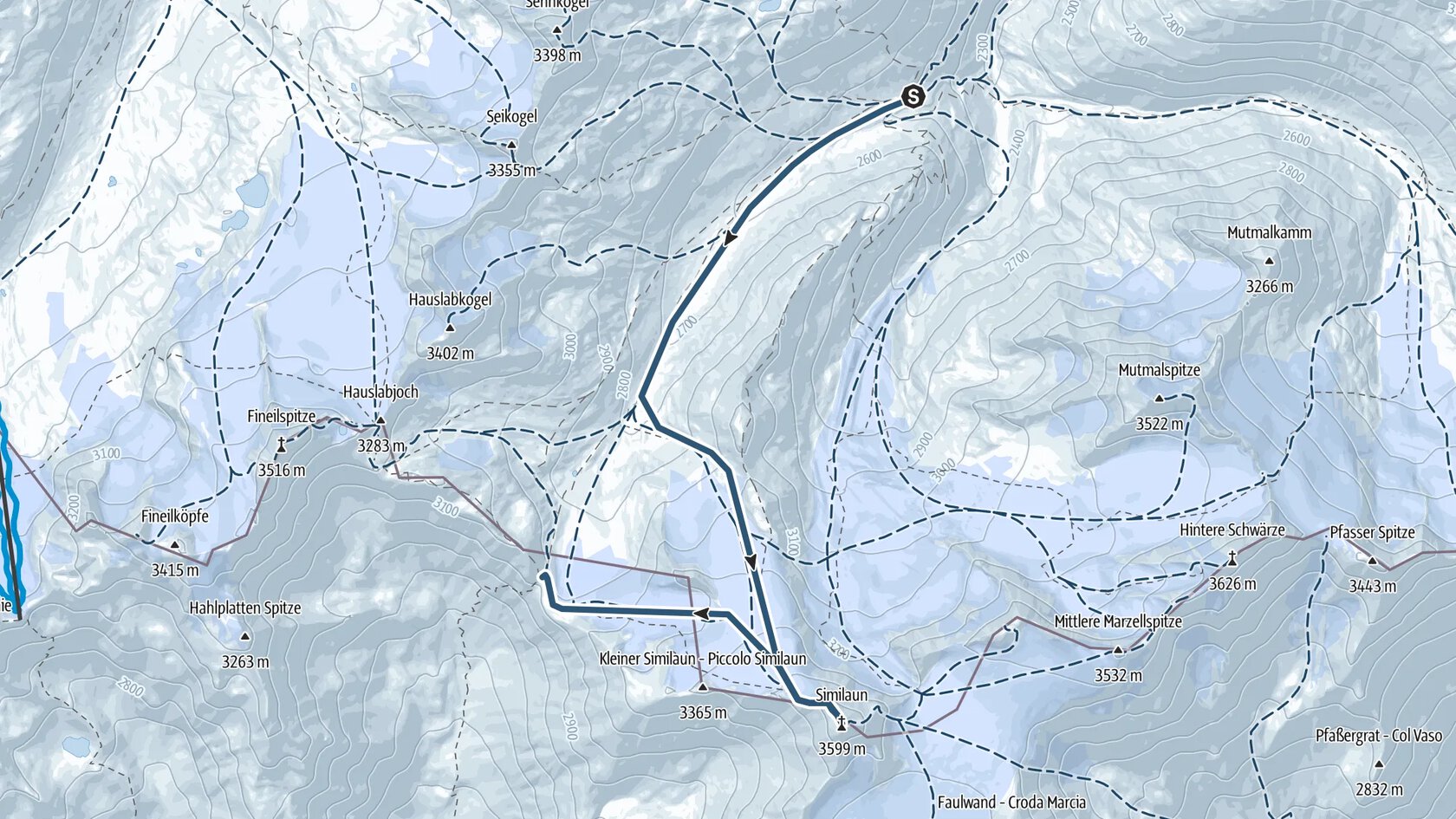 Martin-Busch-Hütte über den Similaun zur Similaunhütte