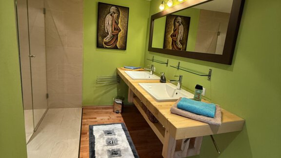 Dusche und WC - Ötztal Apartment - Haiming