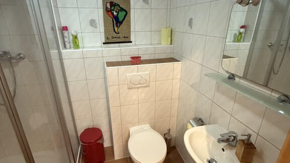 Dusche und WC für Zimmer II und Zimmer III - Ötztal Apartment - Haiming