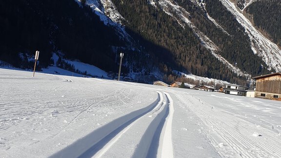 Einstieg der Langlaufloipe - Apart Hoher Kogel - Huben