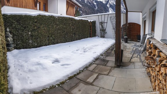 Terrasse mit Zugang zum Garten - Apart Hoher Kogel - Huben