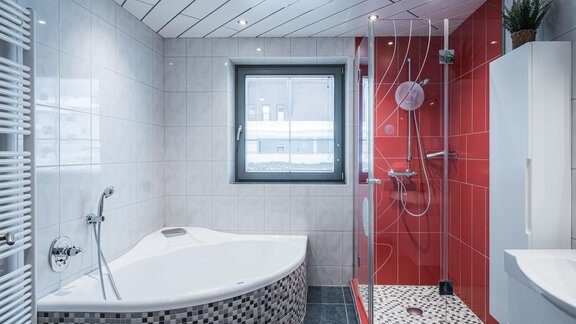 Badezimmer - APART Naturcamping Kuprian - Huben