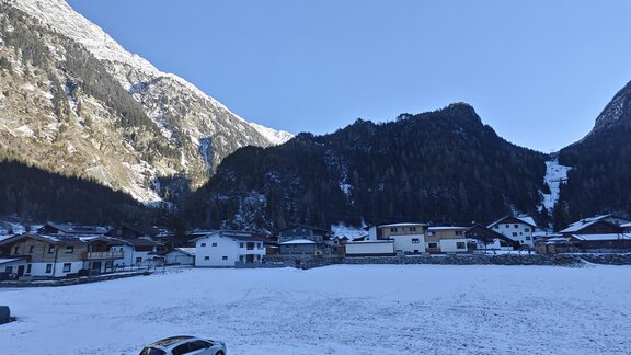 Aussicht Winter - Ferienwohnungen Stabentheiner - Huben