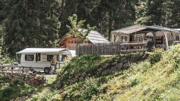 Platz mit Aussicht Natur Camping Kuprian Ötztal - Naturcamping Kuprian - Ötztal - Huben