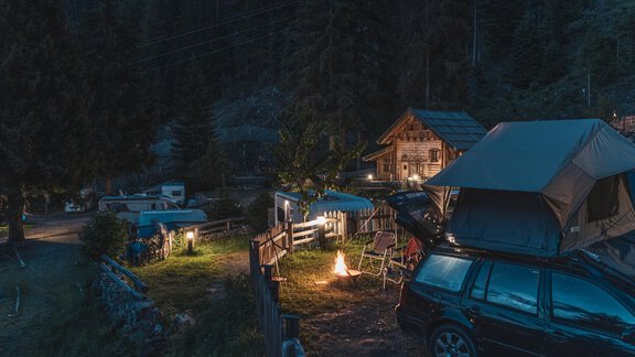 Nachtstimmung am Natur Camping Kuprian Ötztal - Naturcamping Kuprian - Ötztal - Huben