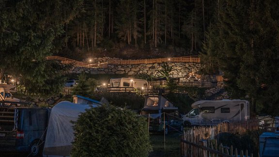 Nachtstimmung Natur Camping Kuprian Ötztal - Naturcamping Kuprian - Ötztal - Huben