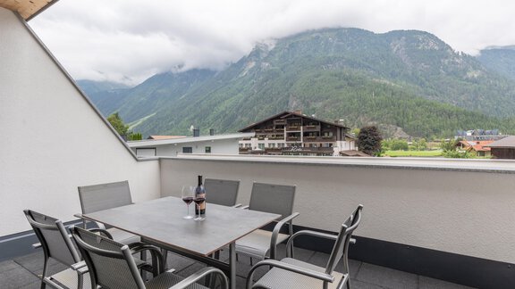 Terrasse - Alpenappartement Central Valley Penthouse - Längenfeld