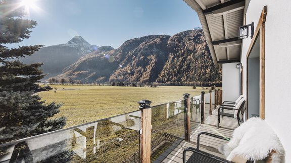 Aussicht vom Balkon Top 3 - Alpenglühn Apart Längenfeld - Längenfeld