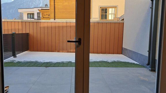 Zugang auf die überdachte Terrasse - Apart Edi - Längenfeld