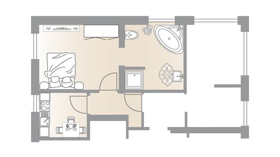 Grundriss Apart 2 - Apart im Tal - Längenfeld