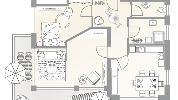 Grundriss Ap.1 - Apart im Tal - Längenfeld