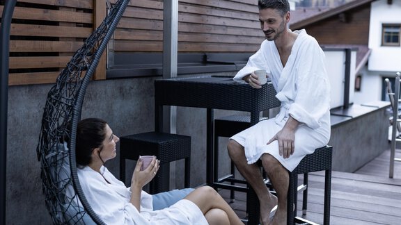 Saunabereich im Freien - Apart Relax - Längenfeld