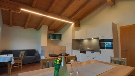 Küche - Wohnzimmer 1 - Appartement Aqua - Längenfeld