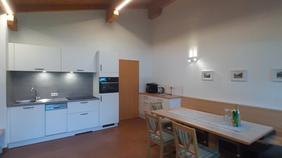 Küche - Wohnzimmer - Appartement Aqua - Längenfeld