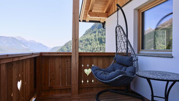 Blick vom Balkon - BrandAlm Apartments - Längenfeld
