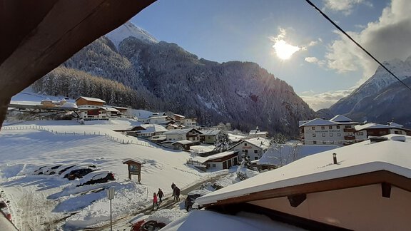 Winteraussicht - Ferienhaus Bergblick - Längenfeld