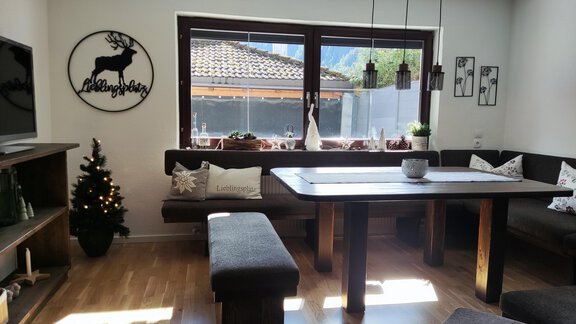 Wohnzimmer in Weihnachtsstimmung - Ferienhaus Tami - Längenfeld
