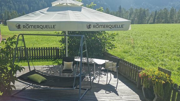 Garten Terrasse App Hahlkogel - Landhaus Ötztalblick - Längenfeld