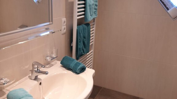 Badezimmer mit Dusche und WC I - Apart Benjamin - Niederthai