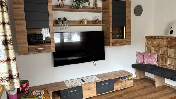 Wohnzimmer mit Spielecke - Apart Resi - Niederthai