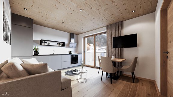 Wohnzimmer-L - Feelfree Apartments Ochsengarten - Ochsengarten