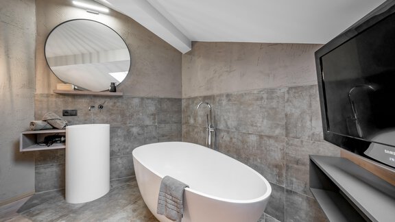 freistehende Badewanne - Appartements Perberschlager - Oetz