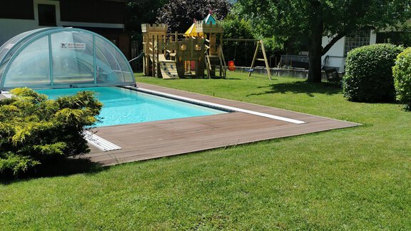 Garten mit Pool - Haus Monika - Oetz