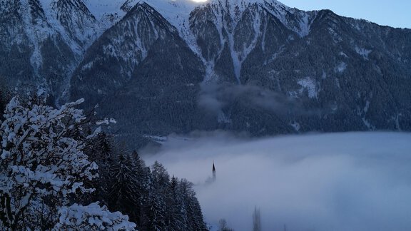 Ausblick im Winter - Wieserhof - Oetz