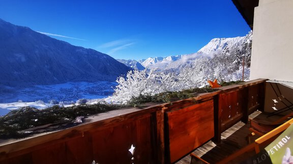 Wieserhof Aussicht Balkon Winter 1 - Oetz