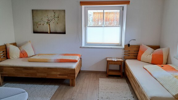 Schlafzimmer mit 2 Einzelbetten - Apart4You-Ötztal - Sautens