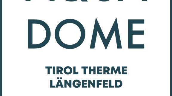 A simple logo of the Aqua Dome, Tirol Therme Längenfeld. It features the lettering "PARTNER" and conveys an inviting atmosphere. - Haus Rehwinkl - Sölden