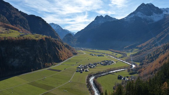 Talblick bei Längenfeld - Alpengasthof Köfels - Umhausen
