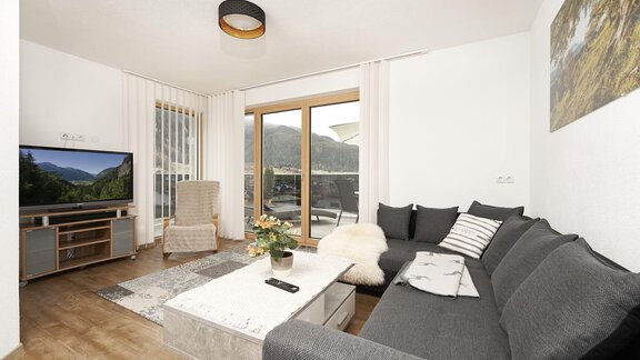 Wohnbereich mit Ausbblick - Apart Schranz - Umhausen