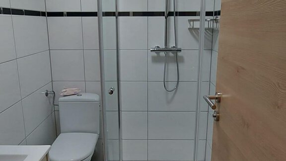 Badezimmer mit Dusche und WC - Apartment Zaharia - Umhausen