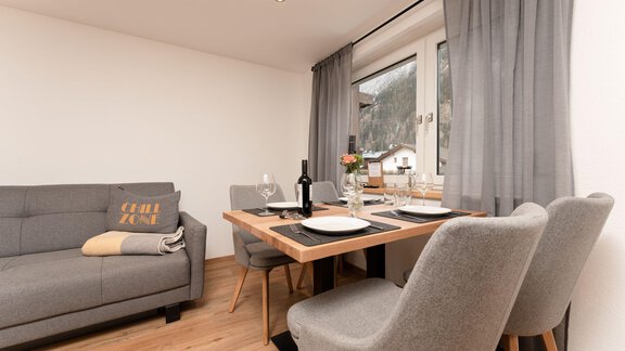 Hemerkogel Wohnküche inkl. Schlafsofa - Bergnest-Oetztal Appartements - Umhausen