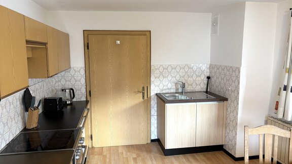 Küche mit Spüle und Geschirrspüler - Ferienhaus Lotta - Umhausen