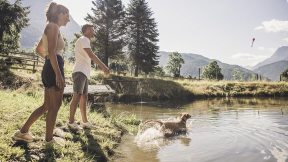 Hundeschwimmteich - Hotel Johanna mitten im Ötztal - Umhausen