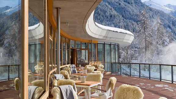 Vivea Hotel Umhausen im Winter / Terrasse - Vivea 4* Hotel Umhausen im Ötztal - Umhausen